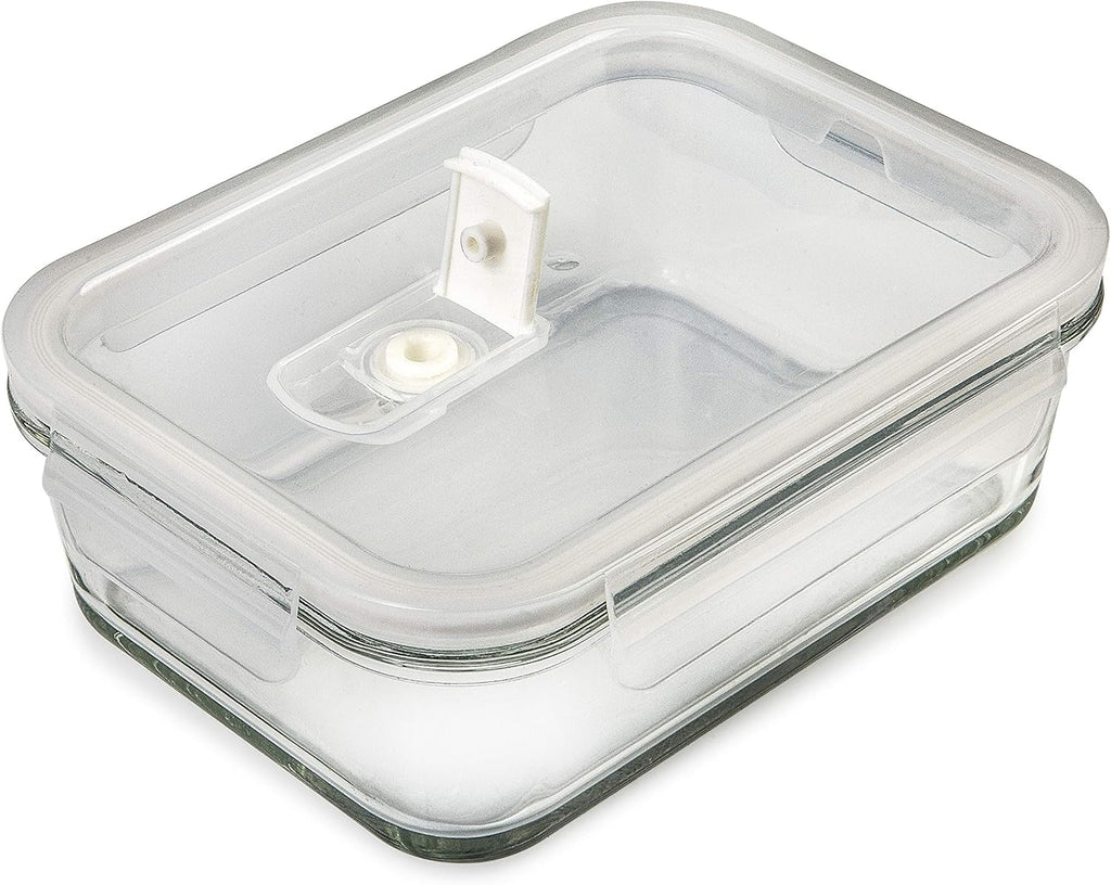 [5-Pack] Food Prep & Storage Glass Containers with Lids - Airtight Glass Meal Prep Containers Reusable