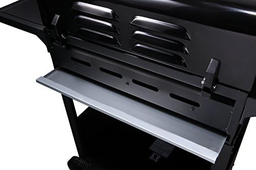 Gas BBQ Grill 5 Burner (4 Main + 1 Side Burner), Outdoor Barbecue with Steel Warming Rack, Storage Cabinet, Temperature Gauge