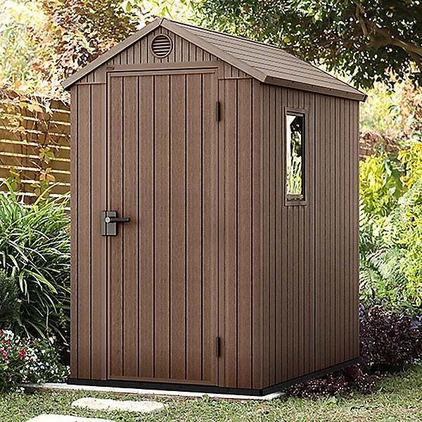 Apex Plastic Storage Shed 6 × 4 ft with Floor, Window and Base Included